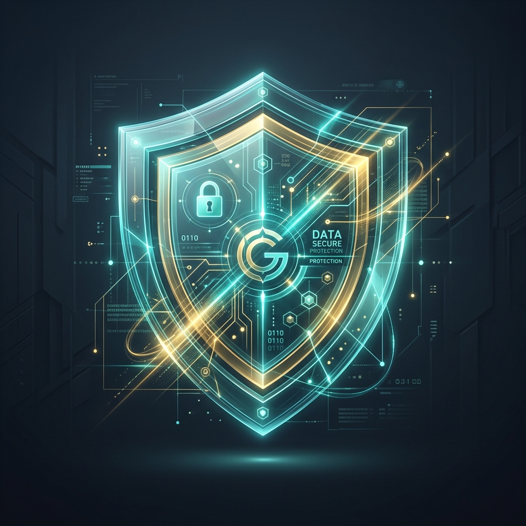 Abstract rendering of a secure glass shield